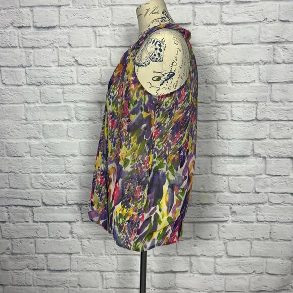 Vintage CAbi Floral Print Blouse Tank Style # 730 - Picture 8 of 9